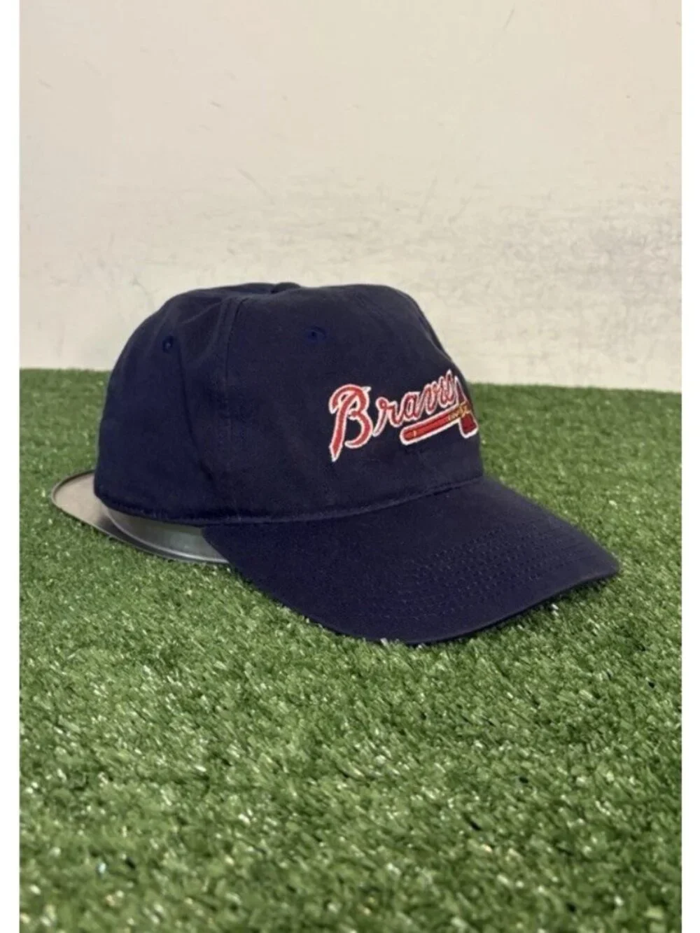 Vintage Atlanta Braves hat cap fitted 7 1/2 blue sports specialties baseball men